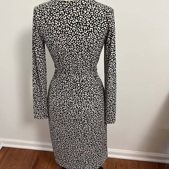 Ann Taylor Cheetah Print Matte Jersey Wrap Dress - Picture 5 of 7